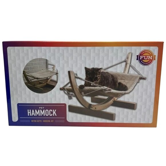 Sturdy Wood Frame Pet Hammock High Quality Plush Frame Approx 28" - Picture 1 of 5